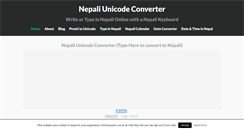 Desktop Screenshot of nepali-unicode.com