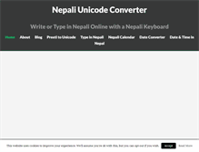 Tablet Screenshot of nepali-unicode.com